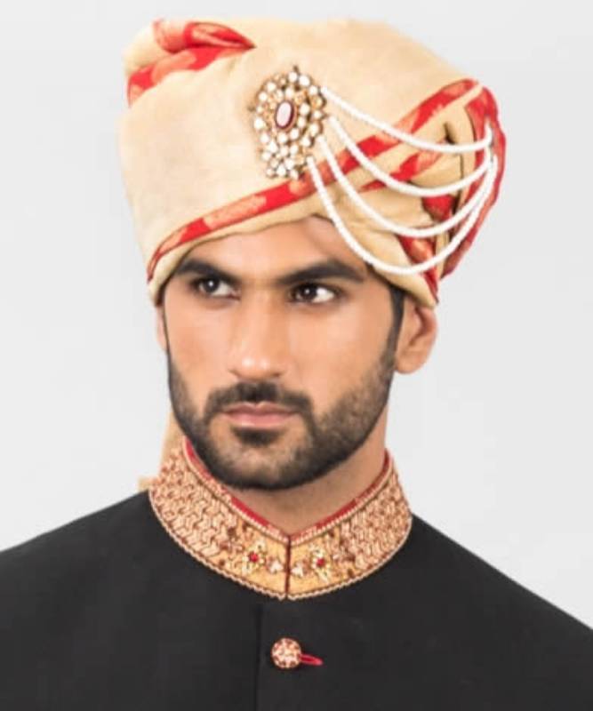 Royal Look Turban for Modern Groom laguna hills California CA USA Pakistani Groom Turbans