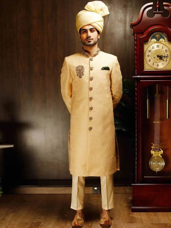 Wedding Event Sherwani Barking UK Jamawar Sherwani