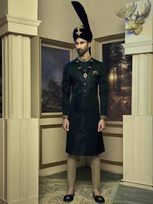 Jamawar Sherwani Basel Switzerland Designer Men Sherwani