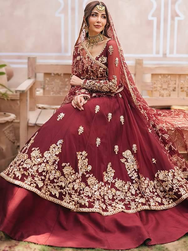 Bridal Anarkali Lehenga Houston Texas USA Pakistani Bridal Anarkali Lehenga