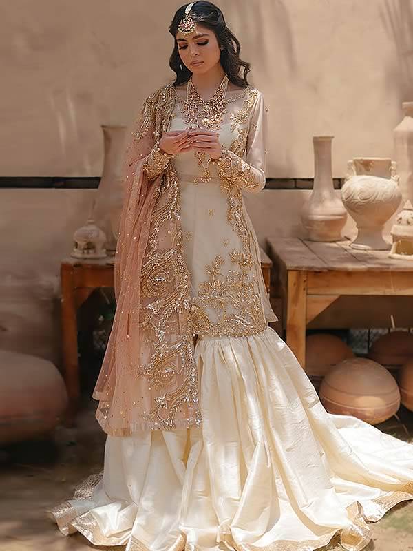 Pakistani Wedding Gharara Suit for Nikah Plano Texas USA Designer Wedding Gharara