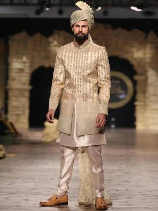 Graceful Mens Sherwani in Jamawar San Francisco California CA USA Latest Sherwani Designs