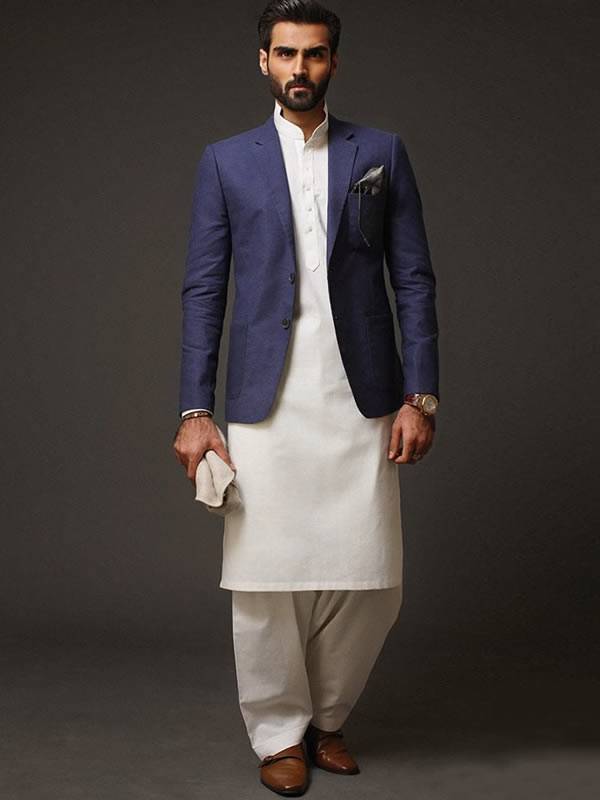 Blazers for Men with Kurta Shalwar Pakistani Formal Blazers for any Occasion