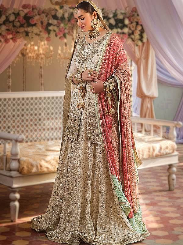 Off White Lehenga for Nikah UK USA Canada Bridal Nikah Dresses