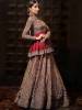 Dark Red Peplum Top With Lehenga Buy Bridal Peplum Lehenga Dress