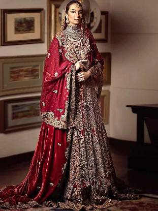 Indian Bridal Outfit Long Bridal Gown Buy Indian Bridal Outfits Online