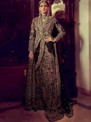 Indian Reception Gown UK USA Canada Australia Black Reception Dresses