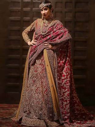 Carmine Bridal Lehenga Glasgow Scotland Buy Pakistani Bridal Lehenga in Scotland