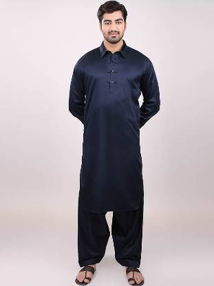 Dark Navy Blue Delicate Kurta Suit For Men Glenfield Australia