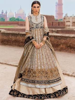 Anarkali Bridal Gown with Lehenga Pakistani Wedding Dresses Lehenga Designs