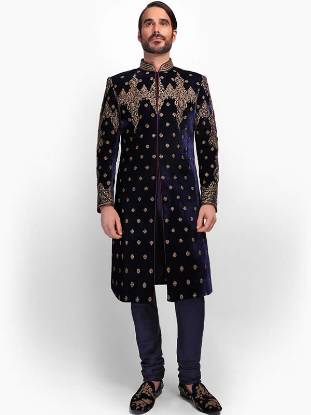 Bespoke Velvet Sherwani Suits for Groom Laguna Hills California USA Velvet Sherwani