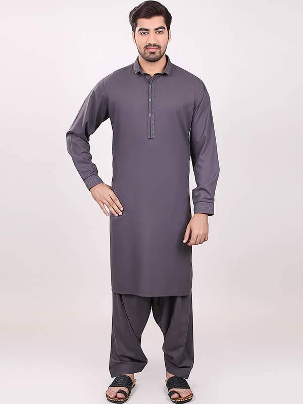 Latest Pakistani Kurta Designs Decatur Georgia USA Dark Gray Mens Kurta