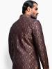 Blue Moonga Silk Woven Jamawar Sherwani San Mateo California CA USA On-Trend Groomswear Sherwani