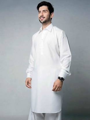 Bonanza Mens Shalwar Kameez Suit Manchester UK White Color Pakistani Shalwar Kameez Suits
