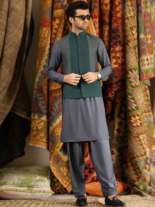 Graceful Waistcoat for Mens Lawrenceville New Jersey NJ USA Waistcoat with Shalwar Kameez