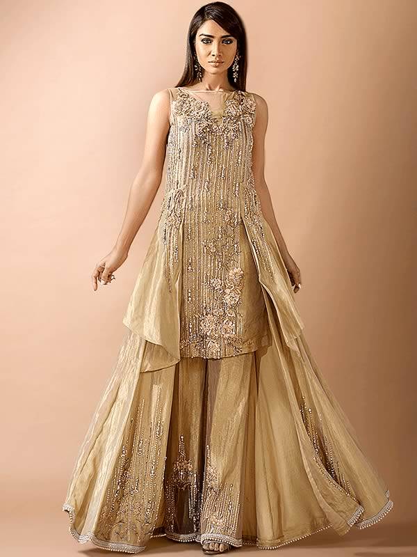 Pakistani Formal Dresses Cardiff Wales UK Alishba & Nabeel Designer Dresses Pakistan GOLD DUST by Alishba and Nabeel