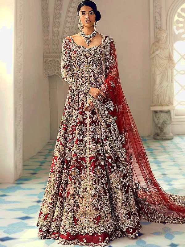 Latest Wedding Maxi Lehenga UK USA Canada Pakistani Wedding Maxi Lehenga Suffuse Bridal Maxi, Suffuse IRIS Summer Couture, IRIS 2021