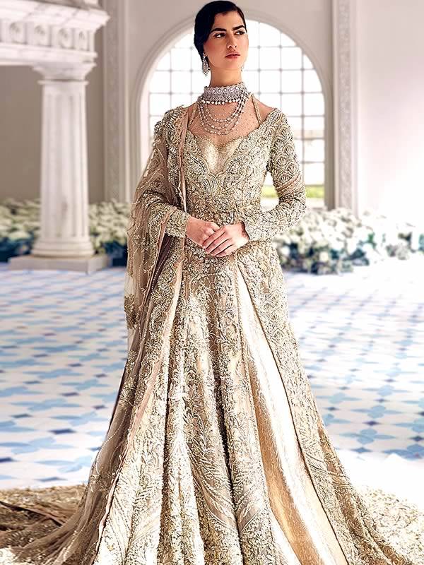 Silver Color Bridal Lehenga for Indian Bridal Wear | Pakaian pernikahan,  Gaun indian, Gaun pengantin