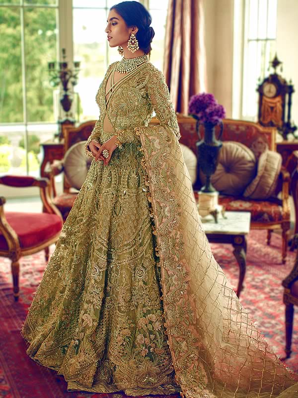 Custom Stitched Woman Wedding dress , Bridal maxi dress , Indian Gown –  Royal Club Clothing
