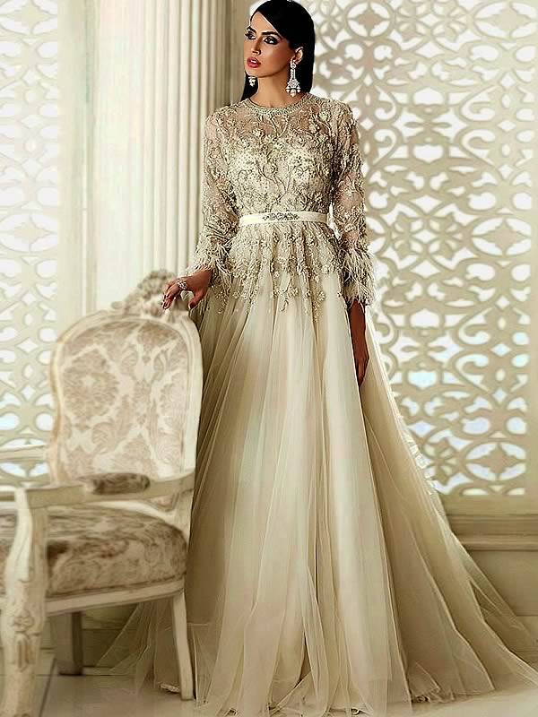 Off White Bridesmaid Gown Pakistani Bridesmaid Dresses UK USA Canada Australia