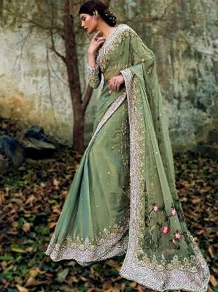 Pakistani Bridal Saree Designer Mehdi Saree UK USA Canada Australia Bridal Saree