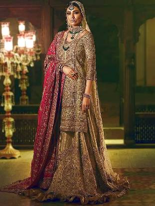 Pakistani Bridal Wear UK USA Canada Australia Designer Mehdi Bridal Wear Lehenga