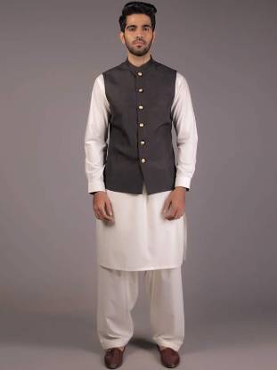 Mens Waistcoat with Kurta Shalwar Sharjah UAE Wedding-Waistcoat