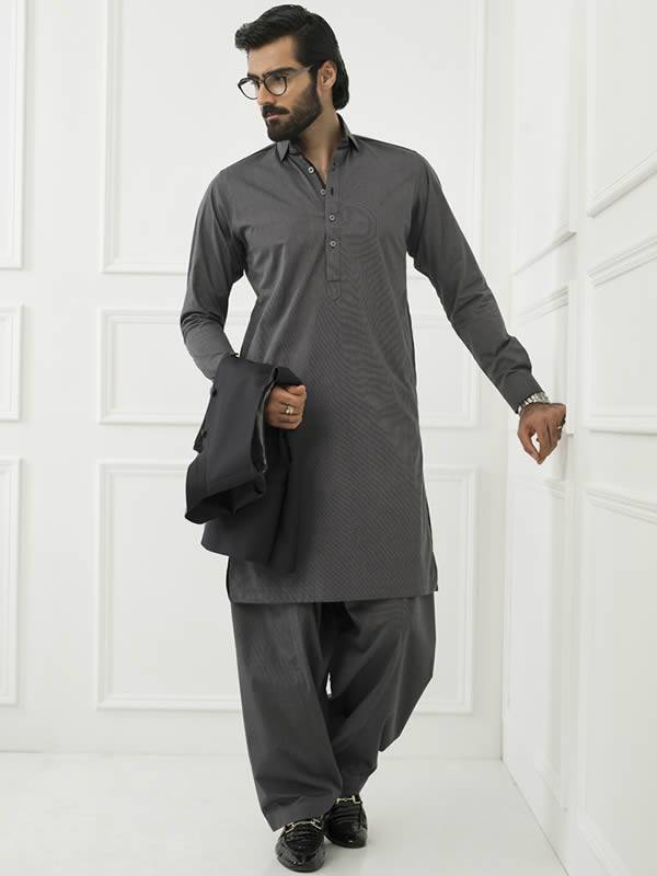 Grey Color Waistcoat and Shalwar Kameez Man Collection 2018