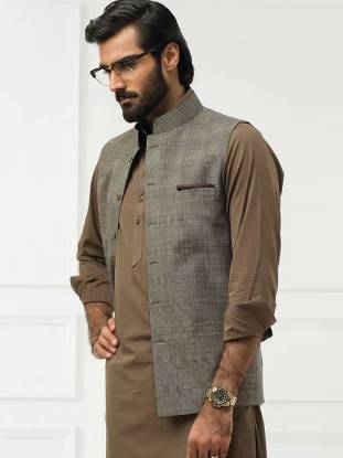 Classic Mens Waistcoat Pakistan Shalwar Kameez for Eid Fetival