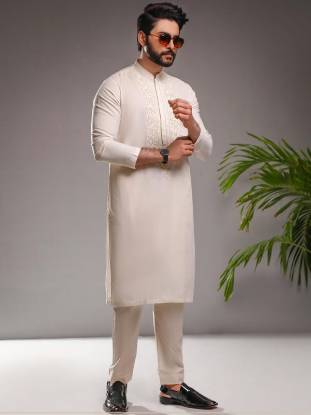 Delicate Mens Kurta Suits Buckinghamshire London UK Embroidered Kurta