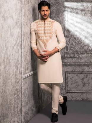 Dashing Groom Wear Kurta Pajama Hialeah Florida USA Embroidered Kurta