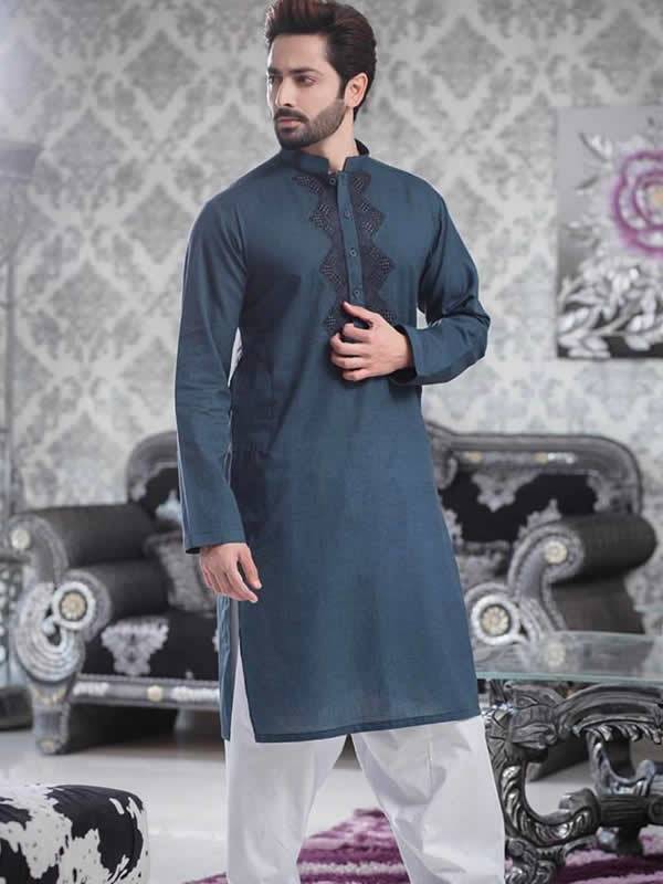 Dazzling Mens Kurta Shalwar Suits Scotland Glasgow UK Embroidered Kurta