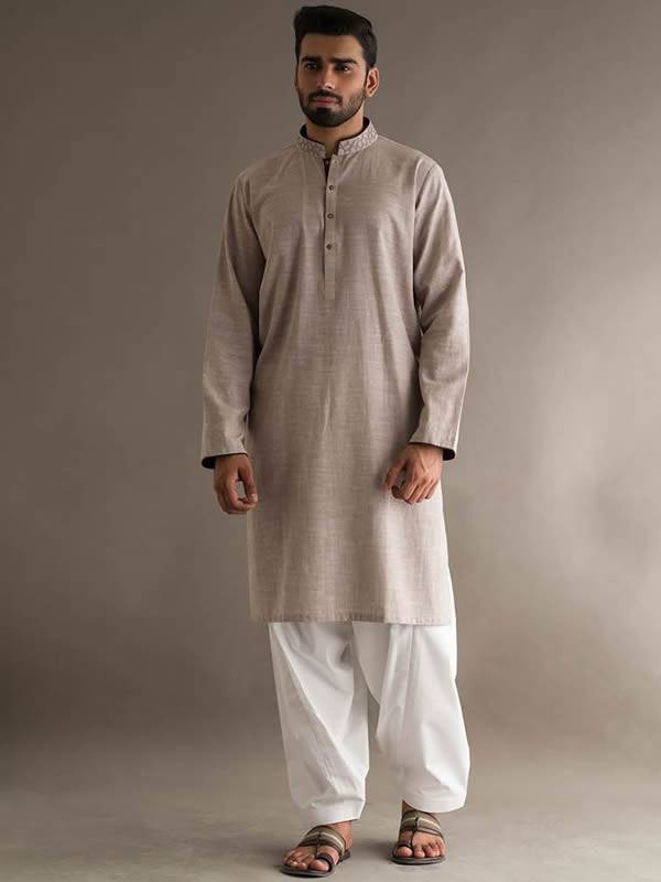 Embroidered Kurta Shalwar Suits France Paris Man Collection 2018