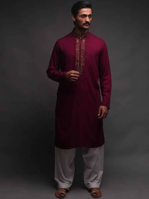 Good Looking Embroidered Kurta for Mens France Paris Man Collection 2018