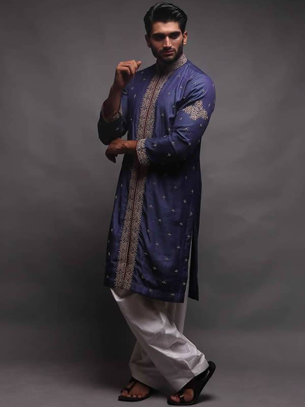 Exclusive Embroidered Mens Kurta Suits New York City Brooklyn Man Collection 2018