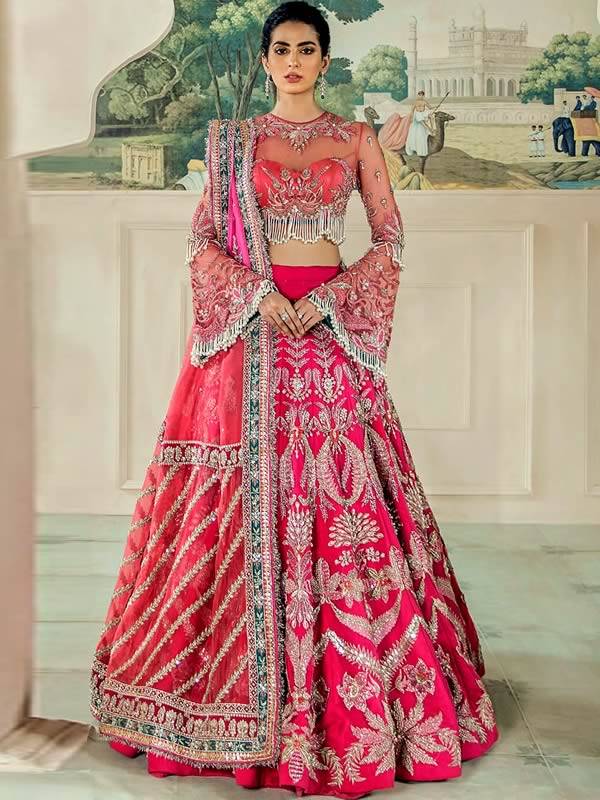 Pink Bridal Wear, Bridal Wear Houston, Bridal Wear Texas, Bridal Wear USA, Designer Elan Bridals, Elan Luxury Bridals, Elan Bridal Designs, La marrie royale by elan, Elan Bridal Lehenga