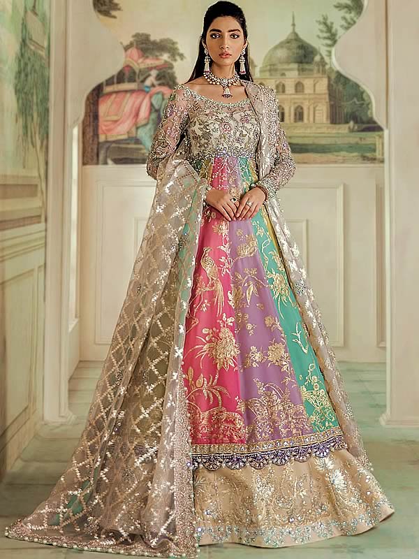 Multi Color Magnolia Bridal Lehenga