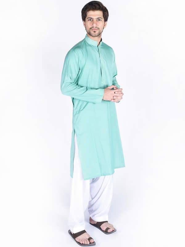 Mens Embroidered Kurta Shalwar Surrey London UK Mens Collection 2018