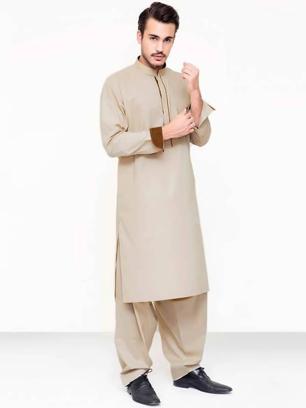 Almond Color Mens Kurta Suits Edmonton Alberta Canada Designer Mens Kurta