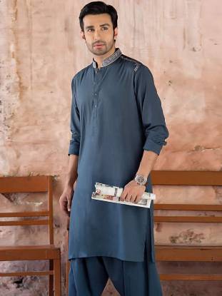 Embroidered Mens Kurta for Eid Formal Mens Kurta Suits Online