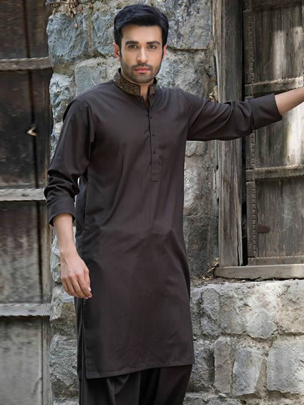 Kurta for Eid Dark Purple Color Kurta for Formal Occasions