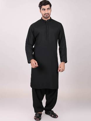 Attractive Black Kurta Embroidered Kurta Suit Diamond Bar California CA USA