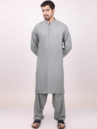 Gorgeous Gray Kurta Pakistani Embroidered Kurta Miami Florida USA