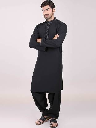 Black Embroidered Kurta Canberra Australia Formal Kurta Collection for Next Formal Event