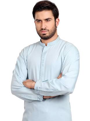 Powder Blue Men's Kurta San Diego California CA USA Pakistani Kurta Designs