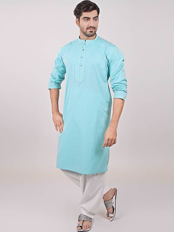 Menswear Dark Turquoise Kurta for Mens Berkeley California CA USA Pakistani Kurta Designs