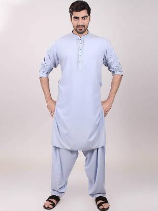 Attractive Light Blue Kurta Suit for Mens Sunnyvale California CA USA Pakistani Designer Kurta