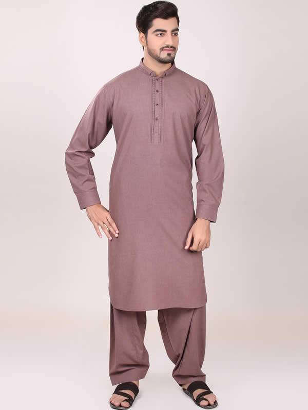 Dark Chestnut Fashionable Kurta Suit For Mens Sharjah UAE