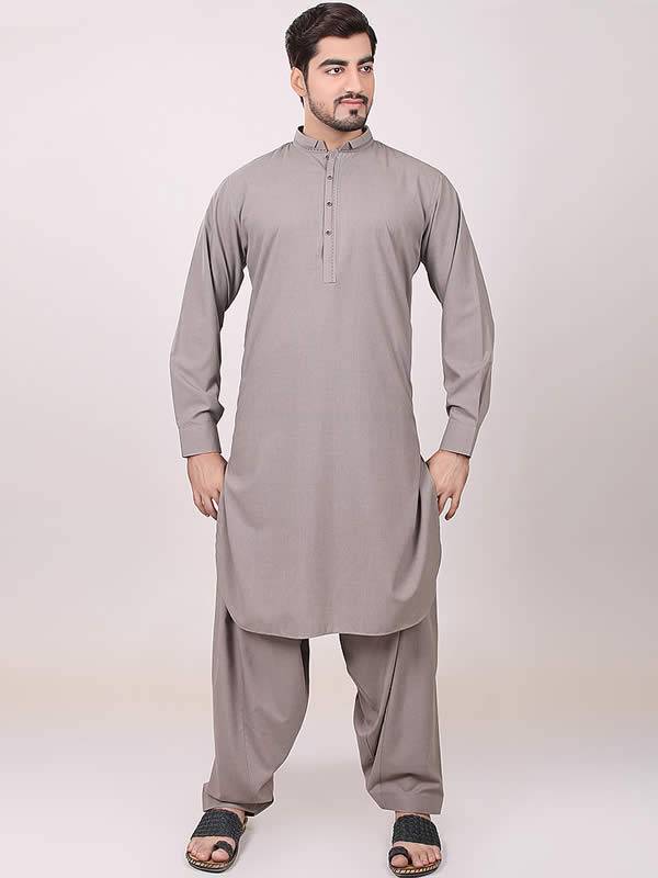 Pale silver Designer Kurta Suit For Mens Jeddah Saudi Arabia