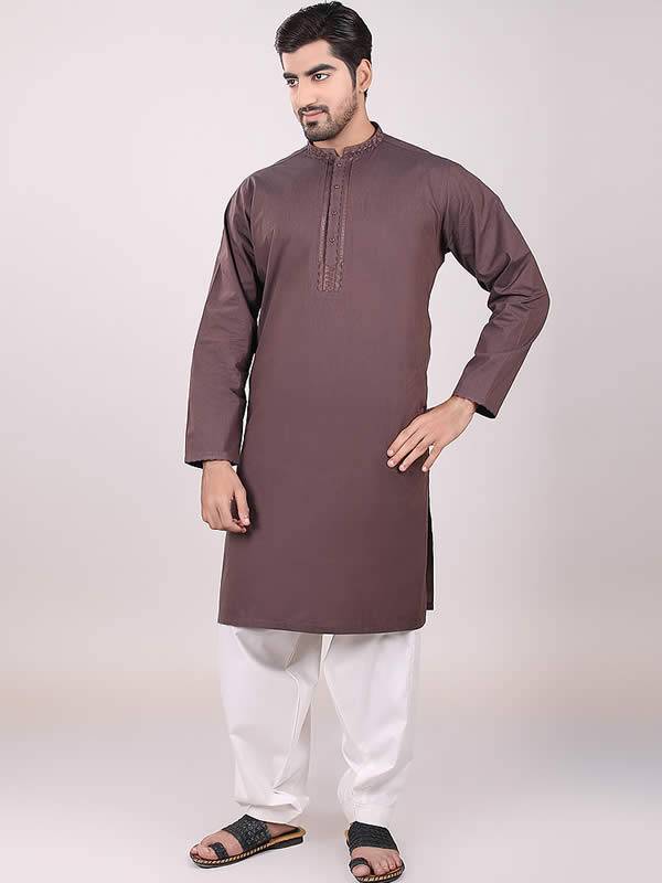 Eggplant Dashing Kurta Suit For Mens Florida (Orlando Miami FL)